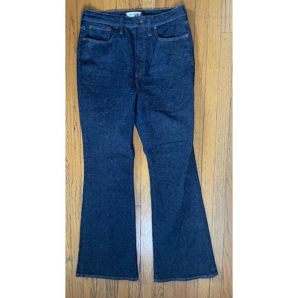 Madewell Perfect Vintage Flare Jean in Wrenford Dark Blue Wash Size 29 - Picture 1 of 7